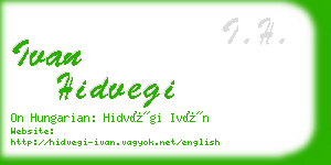 ivan hidvegi business card